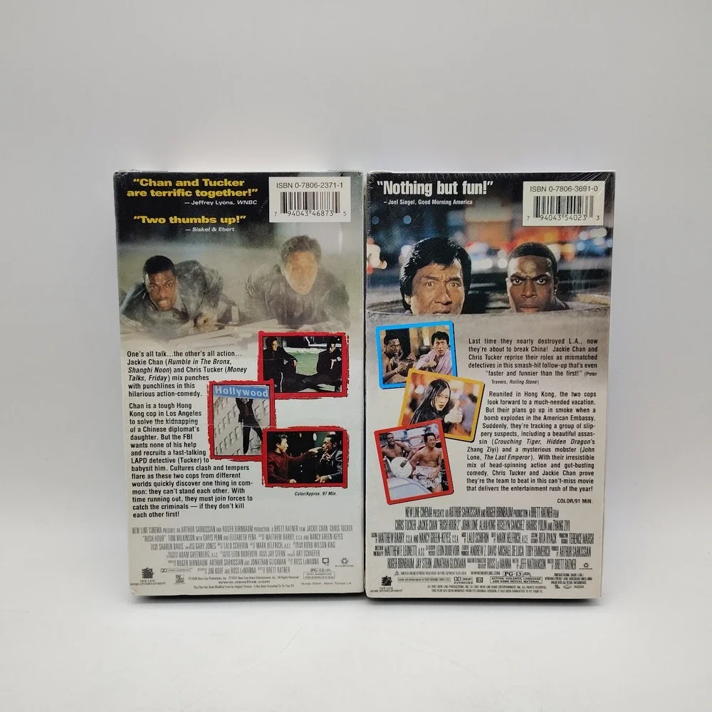 Rush Hour 1 And 2 (1999, 2001) 2 VHS Set NEW SEALED Jackie Chan Chris Tucker